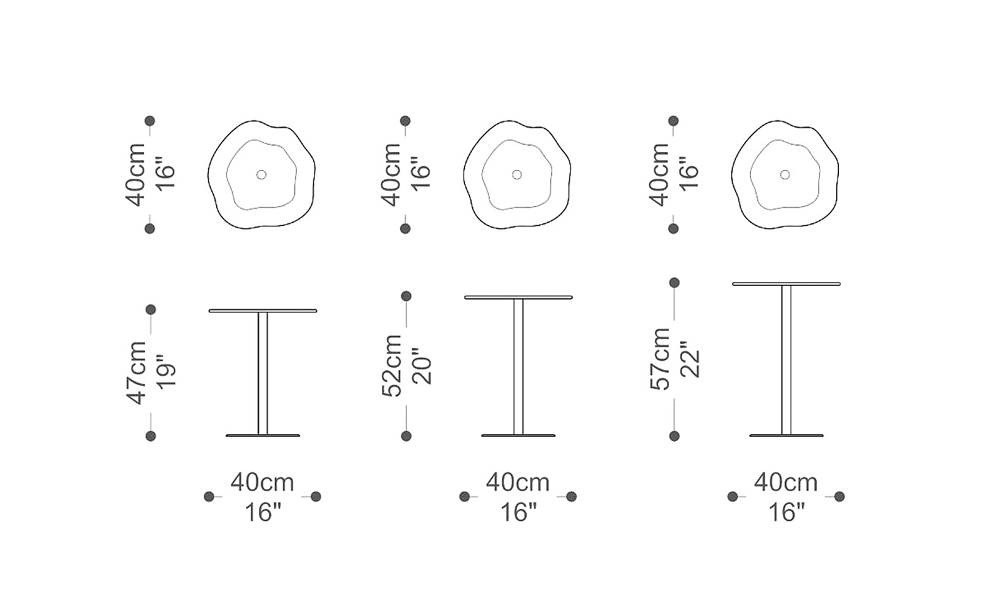 Image of the main dimensions of the product